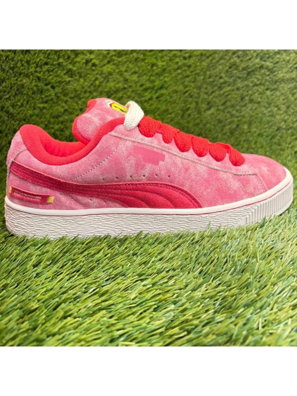 Puma Scuderia Ferrari Suede XL Mens Size 10 Pink Red Athletic Shoes Sneakers